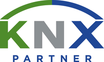 KNX Partner logo, awarded for the KNX Basic course
